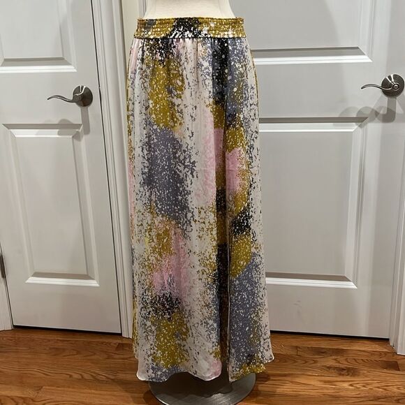 New! Diane von Furstenberg Jade SILK Skirt in Stella Fresco Rock Size M - Picture 5 of 16